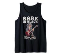 Bark in Black Teckel Perro Salchicha Dachshund Wiener Dog Camiseta sin Mangas