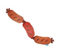 BARK Lickin' Links - Juguete de peluche con cadena de salchicha, color marrón