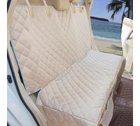 Bark Lover Funda de Asiento de Coche para Perro para Asiento Trasero, Impermeable, Antideslizante, para niños, tamaño Universal para Coches, Camiones, SUV (Beige)