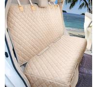 Bark Lover Funda de Asiento de Coche para Perro para Asiento Trasero, Impermeable, Antideslizante, para niños, tamaño Universal para Coches, Camiones, SUV (Beige)