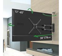 Barkan Soporte Largo de Pared para TV, articulado de Movimiento Completo de 13 a 65 Pulgadas, Soporte de Pantalla Plano y Curvo, soporta hasta 80 Libras, Extremadamente Extensible, se Adapta a LED