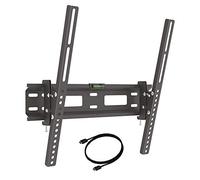 Barkan Soporte de Pared inclinable para TV de 13 a 60 Pulgadas + Cable HDMI de 6 pies, hasta 88 Libras, Negro
