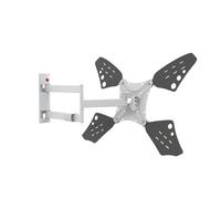 Barkan Soporte de Pared Largo Blanco para TV, articulado de Movimiento Completo de 13 a 80 Pulgadas, Soporte de Pantalla Plano y Curvo de 4 Movimientos, soporta hasta 110 Libras, Extremadamente