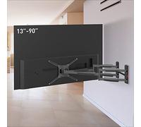 Barkan Soporte de Pared para TV de 41 Pulgadas de Largo, Brazo Doble articulado de Movimiento Completo de 13 a 90 Pulgadas, 4 Movimientos, Soporte de Pantalla Plana/Curva, soporta hasta 132 Libras,