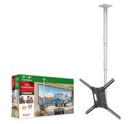 Barkan Soporte de TV de Techo, 160cm de Largo Blanco Giratorio e inclinable para Pantallas de 13-86 Pulgadas, Peso máximo 43Kg, Ultra Extensible, para LED OLED LCD, hasta VESA 600x400