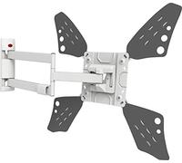 Barkan Soporte TV de Pared 67cm de Largo Blanco Inclinable y Giratorio, Articulado para Pantallas de 13-80 Pulgadas, Peso máximo 50Kg, Ultra Extensible, para LED OLED LCD, hasta VESA 600x400