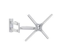 Barkan Soporte TV de Pared 76cm de Largo Blanco Inclinable y Giratorio, Articulado para Pantallas de 13-65 Pulgadas, Peso máximo 36Kg, Ultra Extensible, para LED OLED LCD, hasta VESA 400x400