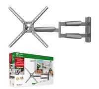 Barkan Soporte TV de Pared 76cm de Largo Exterior Inclinable y Giratorio, Articulado para Pantallas de 13-65 Pulgadas, Peso máximo 36Kg, Ultra Extensible, hasta VESA 400x400, pabellón