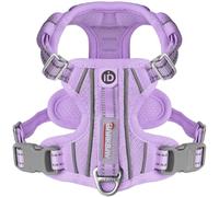 BARKBAY Arnés antitirones con Bolsillo para Etiqueta de identificación, Resistente, Reflectante, fácil Control para Perros Grandes (Violeta Morado, S)