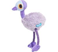 Barkbox BARK Adelaide Emu - Juguete para perro, pájaro australiano de peluche morado, juguete chirriante para mascotas