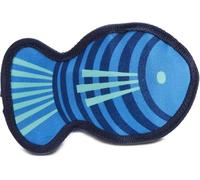 Barkbox Bark Super Chewer Fish Dog Toy, Blue Rubber, Medium Size