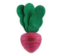 Barkbox BARK Super Chewer - Juguete de nabo para perro, goma y felpa, rosa y verde, XS/S/M