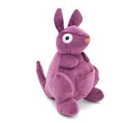 Barkbox BARK Topanga Kanga - Juguete de peluche para perro, canguro morado, juguete interactivo para mascotas