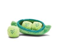 Barkbox de Peluche Interactivo 2 en 1 para Perros rasgar y revelar para Perros y Cachorros: Juguetes estimulantes y chirriantes para Mascotas | Peas in a Pod (pequeño)