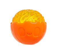 Barkbox Pumpkin Prodigy - Juguete para perros | Juguete de goma dispensador de golosinas de Halloween para masticadores agresivos | Juguete masticable duradero para perros medianos y cachorros