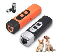 Barkbuz Anti Bark Device, Qinuxs Barkbuz for Dogs, Anti Barking Control Device, Dog Bark Deterrent Devices, for Training to Improve Bad Behavior, with LED Flashlight & 3 Modes (Orange + BLack)
