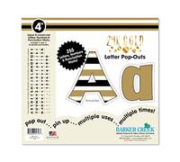 Barker Creek Letras emergentes de 4 pulgadas, doradas, letras de diseño multicolor para tablones de anuncios, salas de descanso, áreas de recepción, carteles, exhibiciones y mucho más. 4 pulgadas, 255