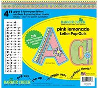 Barker Creek Letras emergentes, limonada rosa de 4 pulgadas, letras de diseño multicolor para tablones de anuncios, salas de descanso, áreas de recepción, carteles, exhibiciones y mucho más. 4
