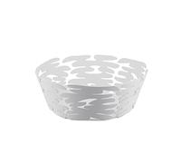 ALESSI Barket Cesto Redondo, Acero aleado, Blanco