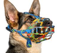 BARKLESS Bozal para Perro, bozal de Cesta de Silicona para Perros pequeños, medianos y Grandes, Cubierta de Boca Suave para Evitar mordeduras, Permite Beber jadeo, Adecuado para Pastor alemán