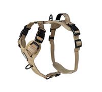 Barkridges TruFit Freedom - Arnés ajustable para perro, fácil de llevar, entrenamiento sin tirones, sin rozaduras, reflectante de seguridad, cómodo, asa, pequeño, mediano, grande (beige miel, L)