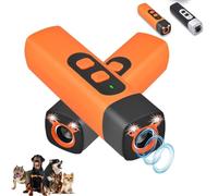 BarkShield Pro - Bark Shield Anti Barking Device for Dogs, BarkShield Pro 100ft,Strobe Mode, 25000-40000 Hz Three-Speed Variable Frequency, with LED Flashlight,Suitable for all dog breeds (orange*2)