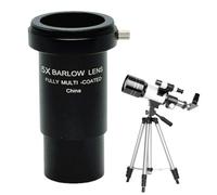 Barlow Lens for Telescope, 1.25-Inch Telescope Eyepiece, 5X Achromatic Lens, Multi-Coated Scope, 1.25 Inches, High-Power Magnifier for Maximum Light Transmission
