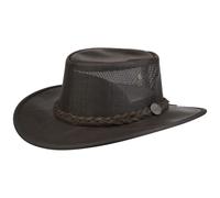 Barmah Sombrero de Piel Foldaway Cooler Hombre - Made in Australia Western con Banda Verano/Invierno Primavera Verano Otoño Invierno - XXL (62-63 cm) marrón