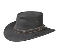 Barmah Sombrero de Piel Squashy Bronco by vacunosombrero (XXL (62-63 cm) - Negro)