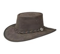 Barmah Sombrero Squashy Twotone de Piel Vacuno (M (56-57 cm) - marrón)