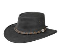Barmah Sombrero Squashy Twotone de Piel Vacuno (XL (60-61 cm) - Negro)