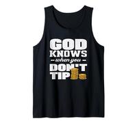 Barman Dios Sabe Cuando no propinas Camiseta sin Mangas