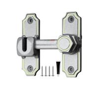 Barn Door Lock, Sliding Latch and Catch, Heavy Duty Gate Hardware, Secure Vintage Black Finish, 4,45 x 2,36 x 1,26 pulgadas, for Wine Cabinet, Pet Cage, Bathroom, Garden, Fitting Room