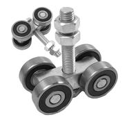 Barn Door Rollers, 4 Wheel Trolley Assembly, 1.38 in Heavy Duty Sliding Hanger, Ceiling Mount Hardware Kit, Smooth and Quiet for Wardrobe, Bedroom, Kitchen Use