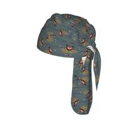 Barn Swallow in Graphite Print Cycling Skull Cover Moisture Wicking Headwrap Under Helmet Tie Back Modern Beanie 22-24 In