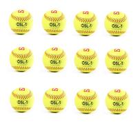 BARNETT OSL-1 - Pelota de Softbol competición, 12'', Amarillo 1 docena