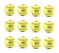 BARNETT OSL-2 Pelota de competición de softbol de 12 Pulgadas, Amarillo, 1 docena