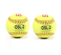 BARNETT OSL-2 - Pelota de Softball Competition (12", 2 Unidades), Color Amarillo