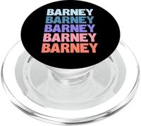 Barney Funny Modern Repetitive Text Design First Name Barney PopSockets PopGrip para MagSafe