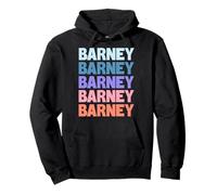 Barney Funny Modern Repetitive Text Design First Name Barney Sudadera con Capucha