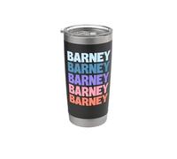 Barney Funny Modern Repetitive Text Design First Name Barney Vaso térmico de acero inoxidable de doble pared
