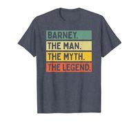 Barney The Man The Myth The Legend - Cita Personalizada Divertida Camiseta, Hombre, Azul Jaspeado, 4XL