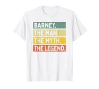 Barney The Man The Myth The Legend - Cita Personalizada Divertida Camiseta, Hombre, Blanco, 6XL