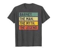 Barney The Man The Myth The Legend - Cita Personalizada Divertida Camiseta, Hombre, Jaspeado Oscuro, 6XL