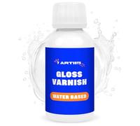 Barniz Acrilico Brillante Transparente 120 ml - Gloss Varnish para Superficies Pintadas con Acrilico | Lacquer Manualidades para Cuadros Acrilicos, Arcilla, Piedra, Madera | Barniz al Agua Incoloro