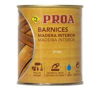 Barniz al agua interior. Satinado. Castaño viejo. 250 ML.