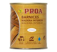 Barniz al agua interior. Satinado. Roble. 750 ML.