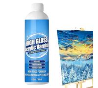 Barniz brillante para pintura acrílica, 120 ml, resistente a los rayos UV, no amarillea, transparente, pinturas acrílicas, para artistas, aficionados, principiantes, profesionales, artesanos, lienzos