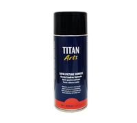 BARNIZ CUADROS SPRAY TITAN 400ML SATINADO (OLEO/ACRILICO)