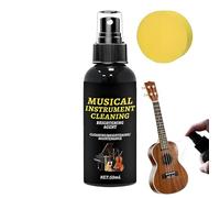 Barniz de limpieza para instrumentos - Agente de brillo para piano 100 ml, colector de polvo suave, líquido brillante seguro, aplicador de esponja incluido | Limpiador multisuperficie para violín bajo